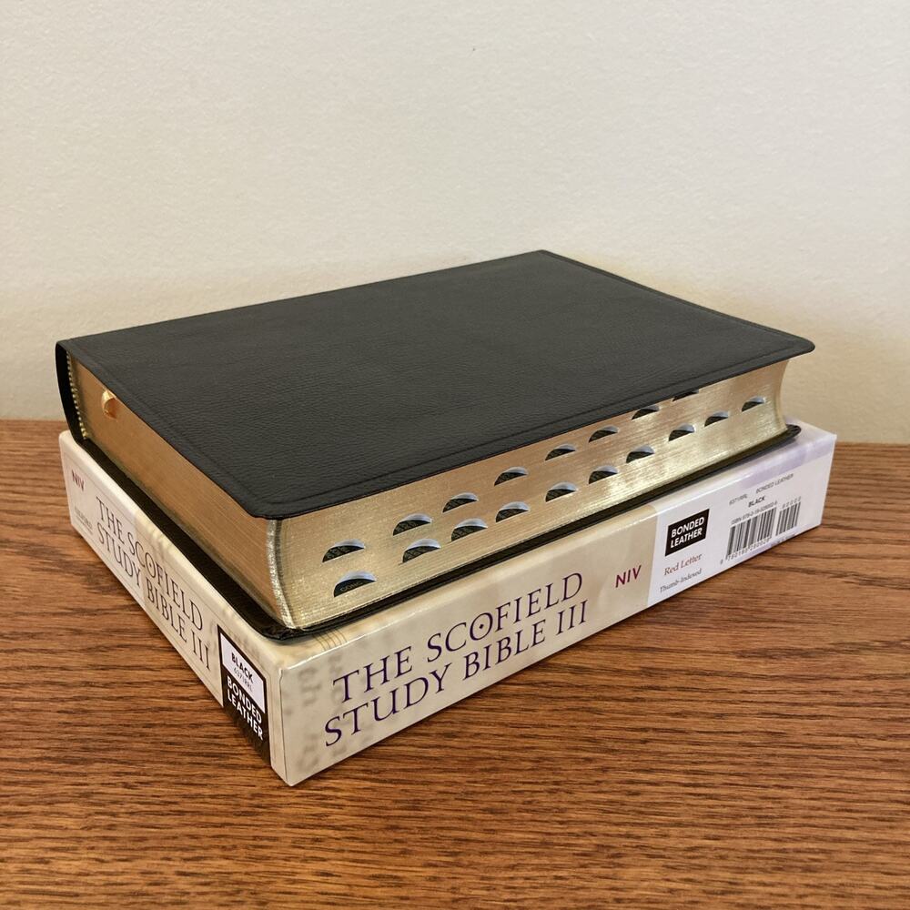 NIV 1984 Scofield Study Bible | Black Bonded Leather | RED Letter | INDEXED!